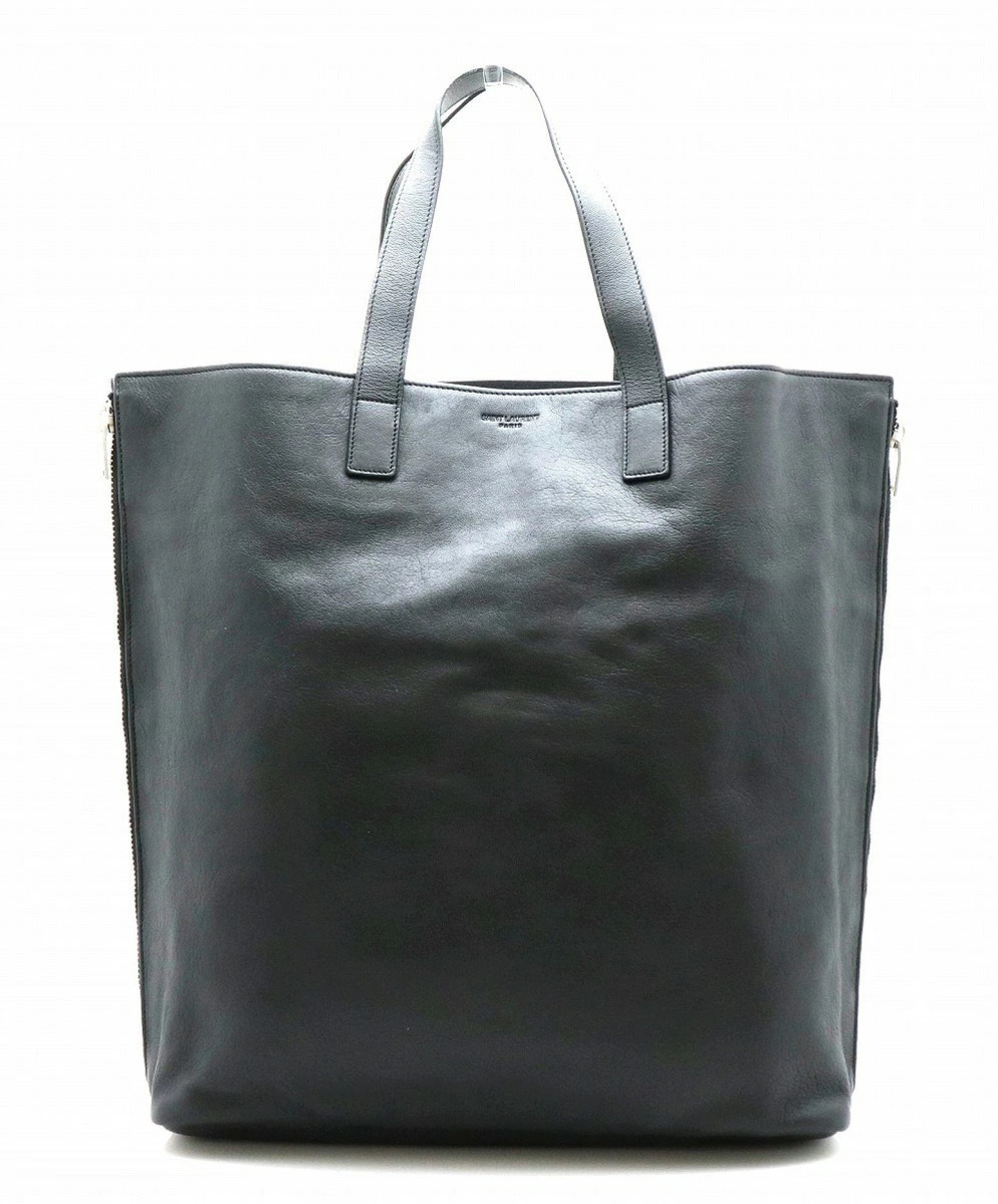 Saint Laurent Yves Yves Paris YSL Tote Bag Leather Black BRMOE